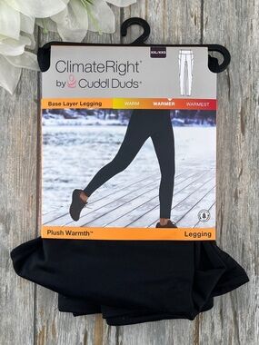 Women's Plush Warmth Base Layer Leggings Pants Black Size XXL